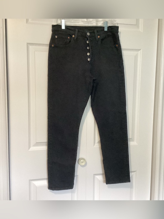 Levi's Denim - Levi's Black Denim 501 s button tab jeans.